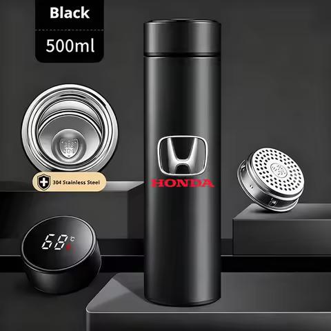 Car LED Intelligent Temperature Measurement Cup Thermos Bottle For Honda Jazz CR-V Civic Fit Accord 