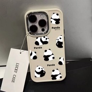 Pandas Cartoon Pattern Phone Case Compatible for IPhone 15 14 13 12 11 Pro Max Xr X Xs Max 7 8 SE 20
