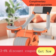 YQ57 Abdominal Wheel Automatic Rebound AB Roller Abdominal Wheel Elbow Support Men and Women Abdominal Muscle Training A