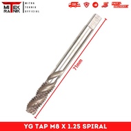 Tap M8 x 1.25 YG Spiral Pembuat Drat Tap Baut 12