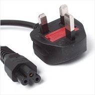 HIGH QUALITY 3 PIN UK TO IEC C5 NOTEBOOK POWER CABLE WITH FUSE 1.8M3M