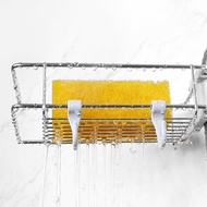 【CW】 Faucet Rack Stainless Steel Sink Storage Creative Kitchen Supplies Rags Dishwashing Sponge Drain Basket Organizer Case