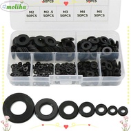 MOLIHA 350pcs Nylon Flat Washer Insulation Ring Hardware Gasket M2 M2.5 M3 M4 M5 M6 M8