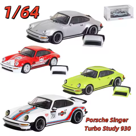 RM Diecast 1/64 Scale 1/64 Porsche Alloy Car Model Porsche Singer Turbo Study 930 Sports Car Toys fo
