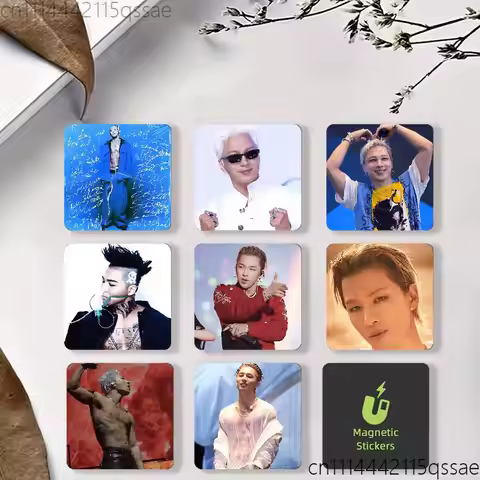 For Taeyang Black Square Plastic Fridge Magnet for Magnetic Sticker No Trace Left Durable Smooth Tex