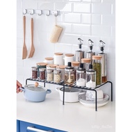 Retractable Iron Kitchen Layered Storage Rack Cupboard Dish Rack Kitchenware Draining Storage Rack Household Compartment