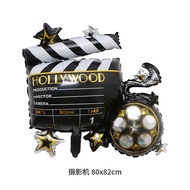 Movie Hollywood Camera Modeling Aluminum Film Balloon Movie Theme Party Decorative Balloon