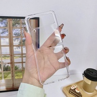 เคสโทรศัพท์มือถือแบบนิ่ม TPU ใส บางมาก สําหรับ Samsung Galaxy Z Flip 4 Galaxy Z Flip 3 Flip4 Flip3
