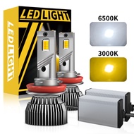 2PCS 6500K 3000K M6Y K7C Q5 110W 40000LM H7 H4 9005 Luces Led Auto H4 H19 Car Headlights Para Auto H