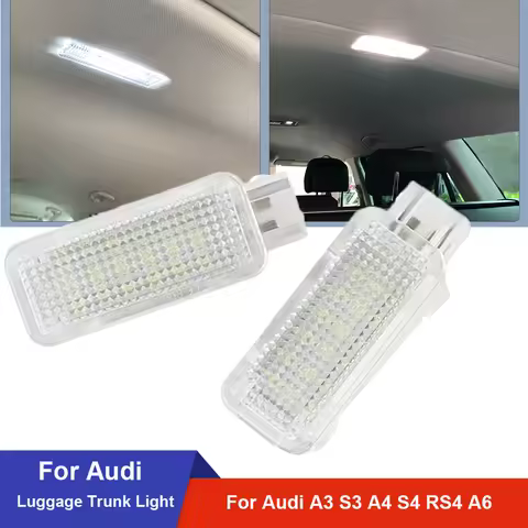 2pcs For Audi A3 8P A4 B6 A6 C6 Car White LED Courtesy Door/trunk/Footwell/glove box light lamp Wate