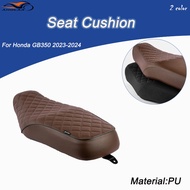 One-piece Seat Cover For Honda GB350 2023-2024 PU PU Material Anti-vibration Cushion Motorcycle Acce