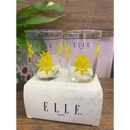GL02501-ELLE Water Glass Set Of 2 Size 2.5x3.5 Inches