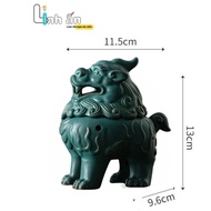 Premium Agarwood Burner - Agarwood Incense Burner With Unicorn Tai Loc Shape In Blue - Agarwood Bud