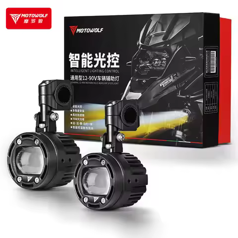 MOTOWOLF Motorcycle spotlights and paving light auxiliary modification LED flashing light motorcycle