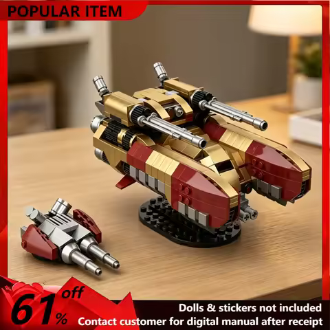 631PCS MOC Sci Fi Heavy Combat Hover Tank Model Building Blocks Military Battle Vehicle DIY Assembly