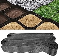 BIXCAER 2" Depth Gravel Grid 6.5X17FT Geogrid Ground Grid Gravel Retainer 1900 LBS Per Sq FT Permeab
