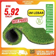 READY STOCK 1M LEBAR RUMPUT TIRUAN ARTIFICIAL GRASS DECOR OUTDOOR 1 QTY = 1M X 1M MURAH CANTIK TEBAL