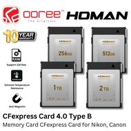 HOMAN CFEXPRESS CARD TYPE-B 4.0 / CFEXPRESS CARD TYPE-B 4.0 PRO MEMORY CARD FOR NIKON, CANON