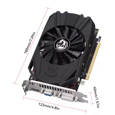 SOYO AMD Radeon R7 350 4GB GDDR5 Graphics Card Video Card PC Game Desktop Computer Component 128bit 
