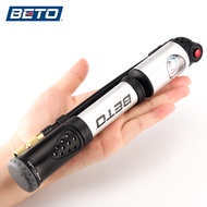 BETO Fork Tire Shock Bicycle Pumps 300psi Gauge Mini Hand Pump For Bicycle Schrader Presta Hose Bike