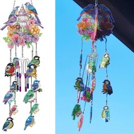 DIY Dotted Diamond Art Painting Wind Chime Kit, Three-Dimensional Sun Catchers Diamonds Dot Painting