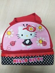 三麗鷗 sanrio 凱蒂貓  hello kitty 兒童 餐袋 便當盒 雙層 保溫  野餐 提袋 幼稚園