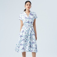 ESPADA เดรสเชิ้ตลายฟลอรัล ผู้หญิง หลากสี | Lapel Collar Floral Print Dress | 04846