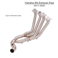 Connection Link Tube Half Blue Connect Pipe Motorcycle Exhaust System Header Pipe for Yamaha YZF-R6 