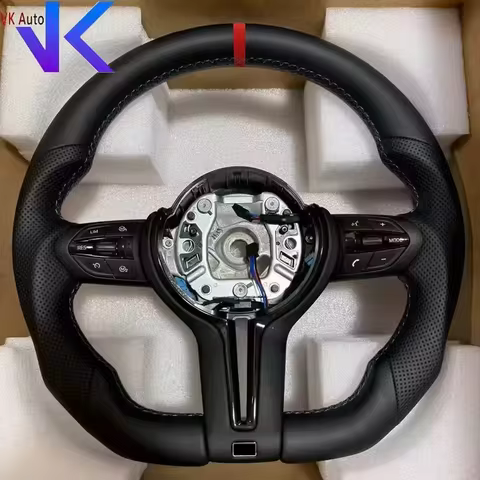 Flat Bottom M Sport Steering Wheel With Heating For BMW M3 M5 F10 F11 F12 F20 F21 F22 F25 F26 F30 F3