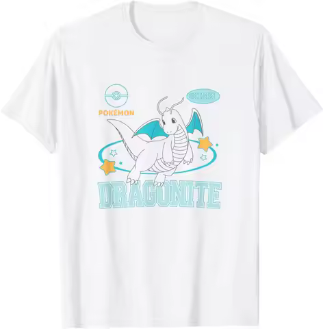Pokémon - Dragonite Jersey Fashion Anime T-Shirt S-6XL