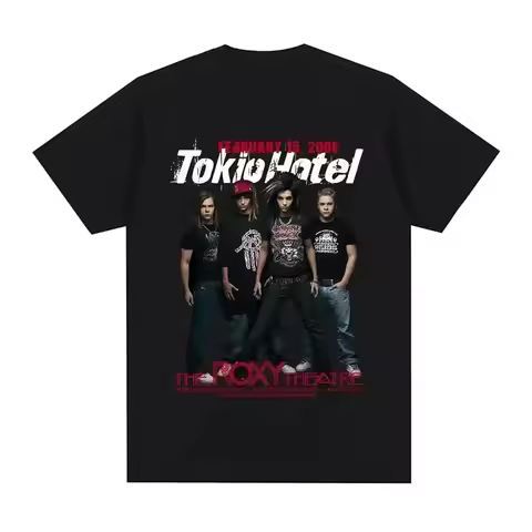 Tokio Hotel Kaulitz Print Tshirt Cotton T-shirt Trend Short Sleeve Tee Men Women Hip Hop Streetwear 