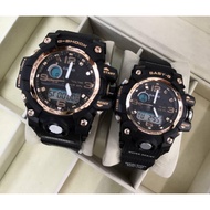 SPECIAL CASI0 G... SHOCK_ DUAL TIME RUBBER STRAP WATCH SET FOR COUPLES