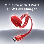 UGREEN 65W GAN Charger with 1Meters 100W Charging Cable 2 USB C 1 USB A 2C1A Charger Set