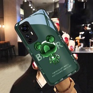 Mi 14T 13T Pro Case Mi 14T 13T Case Luxury Metal Bear Liquid Glass Shockproof Case And Shockproof Ph