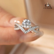 [CYTUPR] Moissanite Diamond Ring Female 1ct Diamond Ring Wedding Proposal Diamond Ring