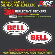 bell helmet stickers 3M reflective printed laminated sticker for helmet, motorcyle gadgets, etc.