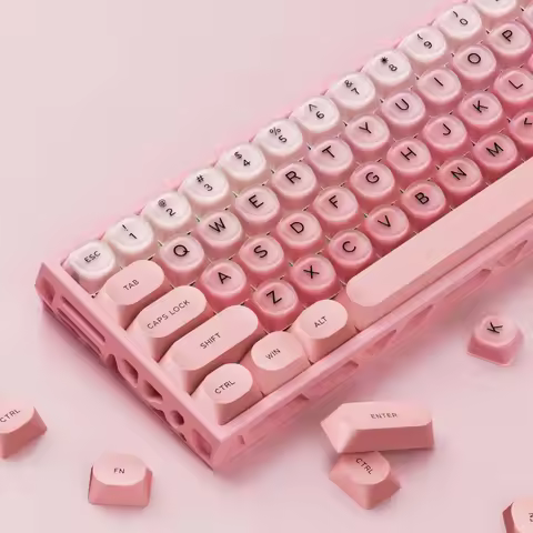 Foundation Crystal HOA Profile Keycaps Set PBT DIY Gaming Mechanical Keyboard Keycap Set for Office 