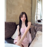 Adele-Pink PEACH (Chiffon Shirt Set With Skirt And Pants) AD-PEACH