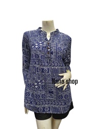 Nana shop brand188#14(1)เสื้อสตรีผ้าสปันอก38เสื้อสตรีผ้าสปันอก38“-46”ผ้าพิมพ์ลายเนื้อนิ่ม