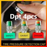 Tire Pressure Monitor Pressure Gauge Cap Sensor Indicator Alert Monitoring Valve Stem Cap Tools Kit