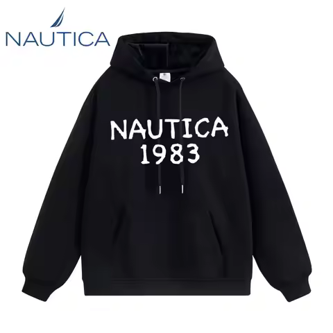 2026 Nautica New Cross border Foreign Trade Hot Selling Letter Printed 1983 Men's Armored Hoodie, Co