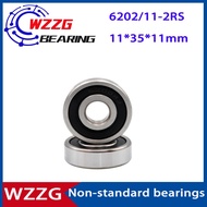 6202 non-standard ball bearing 6PCS   6202/11-2RS motor bearing 11*35*11mm