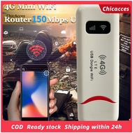 ChicAcces Portable WiFi Router 4G LTE Mobile Hotspot Wide-coverage 150Mbps High Speed Wireless USB Network Modem Dongle Computer Accessories