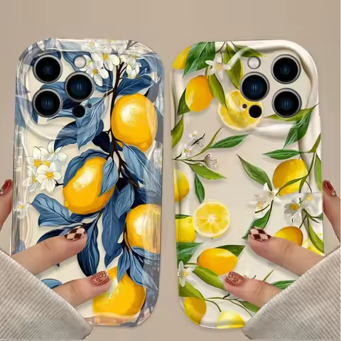 Summer Fruit Lemon Flower Phone Case For Samsung Galaxy S26 S25 S24 S22 S23 Plus Ultra 5G S21 S20 S2