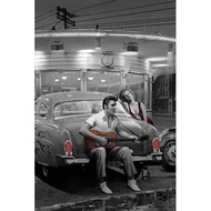 Legendary Crossroads with Marilyn Monroe and Elvis Presley by Chris Consani x Art Print Poster Wall Decor Celebrity Movie Stars Romance Playing Guitar