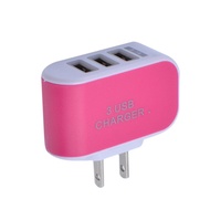 5V 3.1A Intelligent Travel Charger 3USB Candy Color