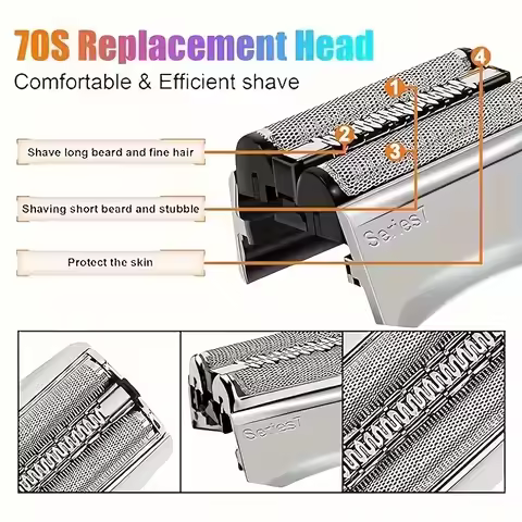 Electric Beard Shaving Replacement for Braun Razor Blade Series 7 70S 790cc 720 720s 740 Foil Shaver