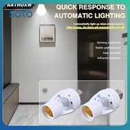 ♫ 【COD】 E27 LED Bulb Base 360 Degree Pir Induction Motion Sensor IR Infrared Human Body Induction E2