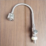 Flexible stainless steel kitchen table faucet