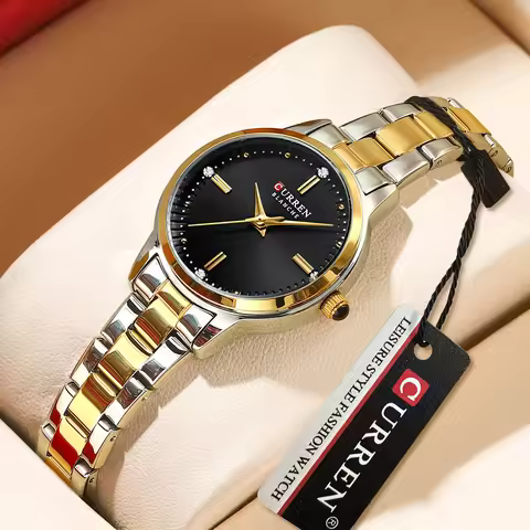 CURREN Original Quartz Watch for Women Fashion Elegant Ladies Watches Stainless Steel Waterproof Wom